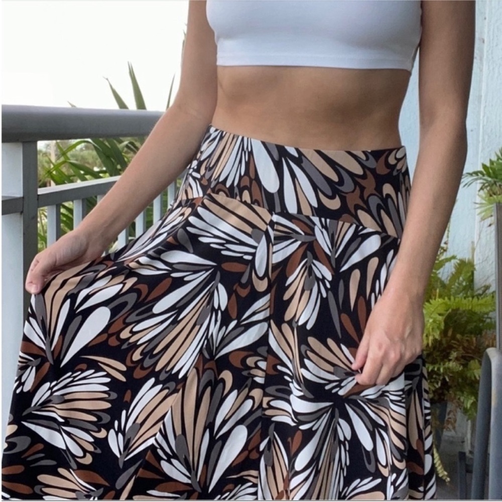 East 5th Y2k Brown Midi Skirt M